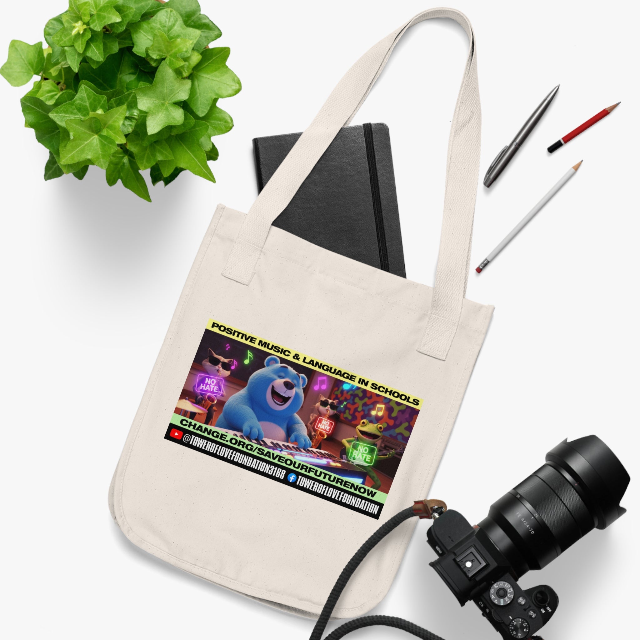 Tote Bag - "Positive Music & Language in Schools" Campaign Canvas Tote